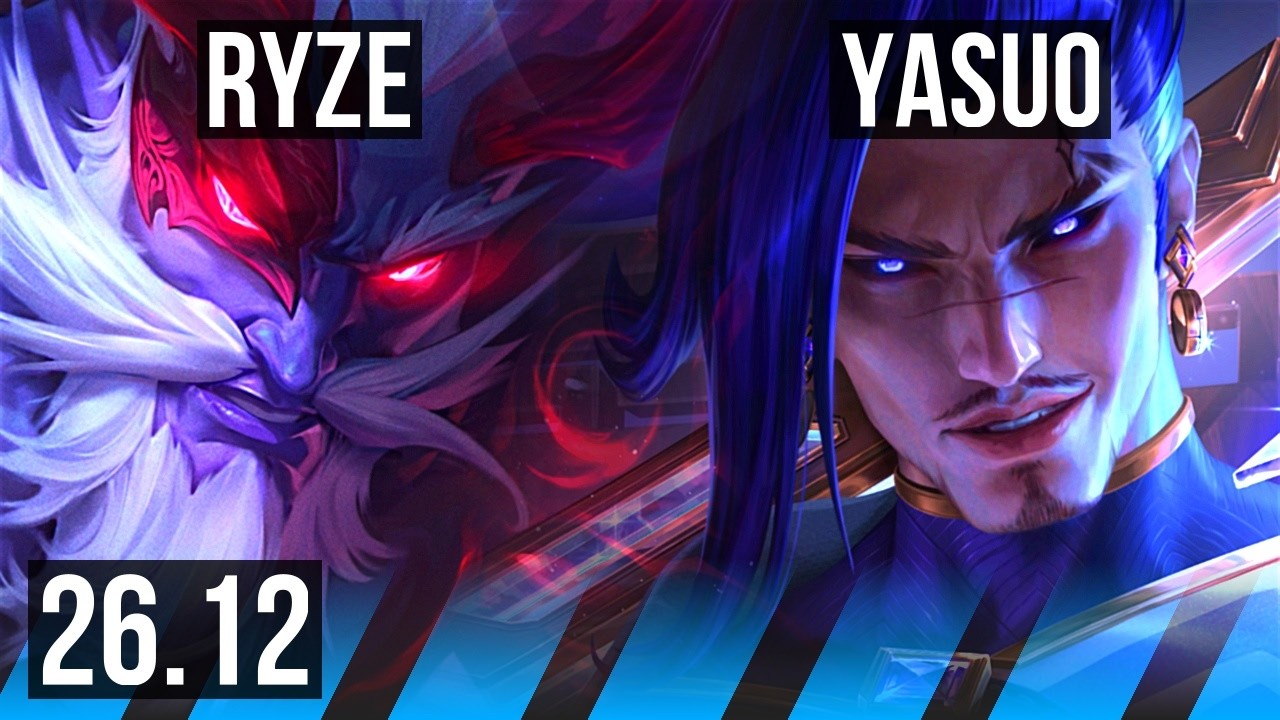 RYZE vs YASUO (MID) | KR Challenger | 26.12