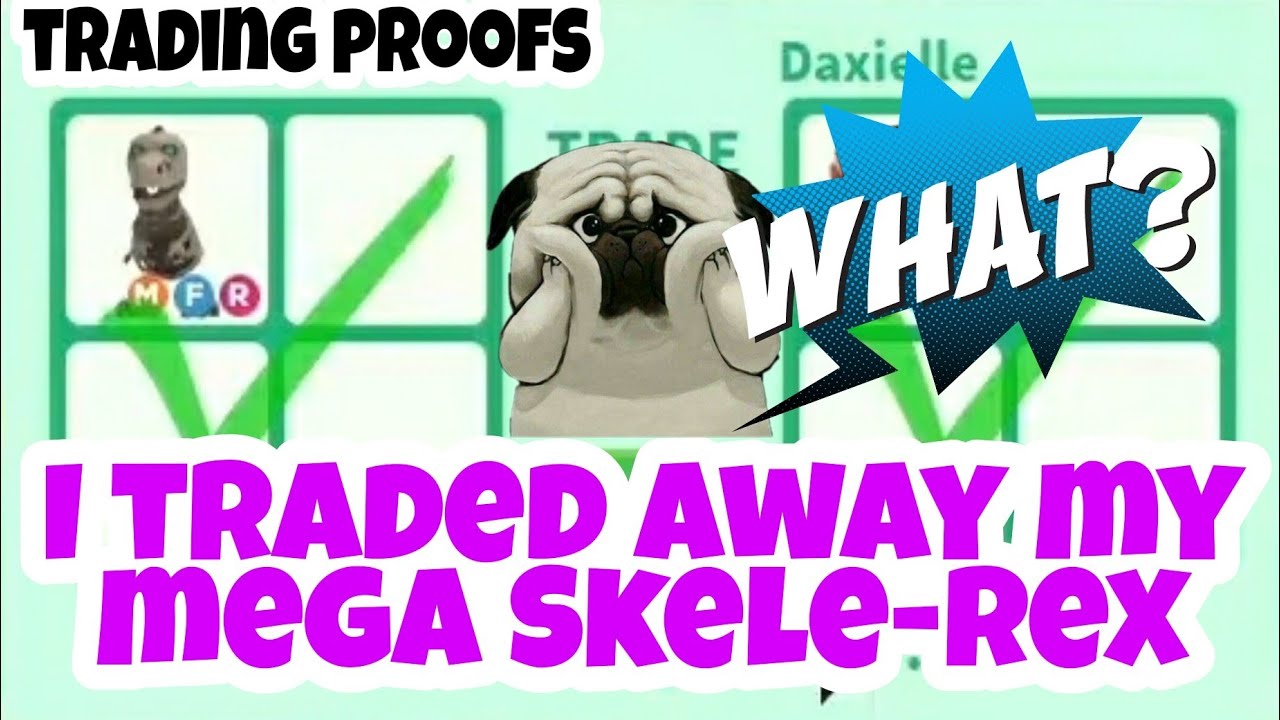 I Traded Away My Mega Neon Skele-Rex In Roblox Adopt Me Trading