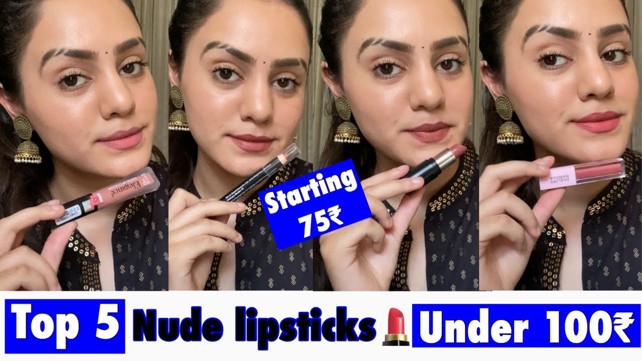 Top 5 nude lipsticks under 100₹ /part 1 For all skin tones / kp styles