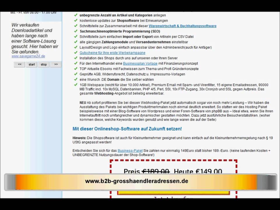 Shopsoftware Vergleichen und Test&acute;s