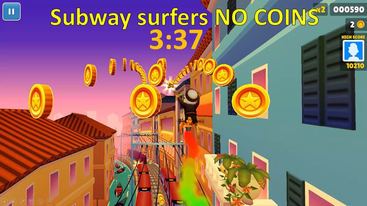 Subway surfers NO COINS 3:37 ( Original video, Unedited )