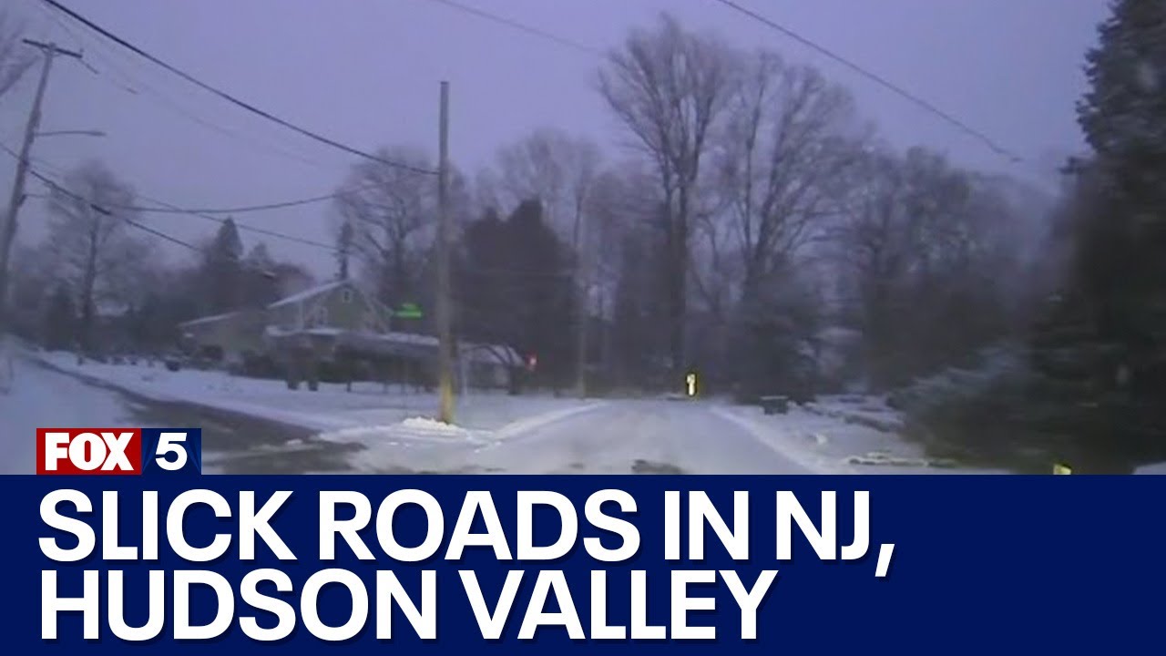 New Jersey, Hudson Valley snow make for slick roads