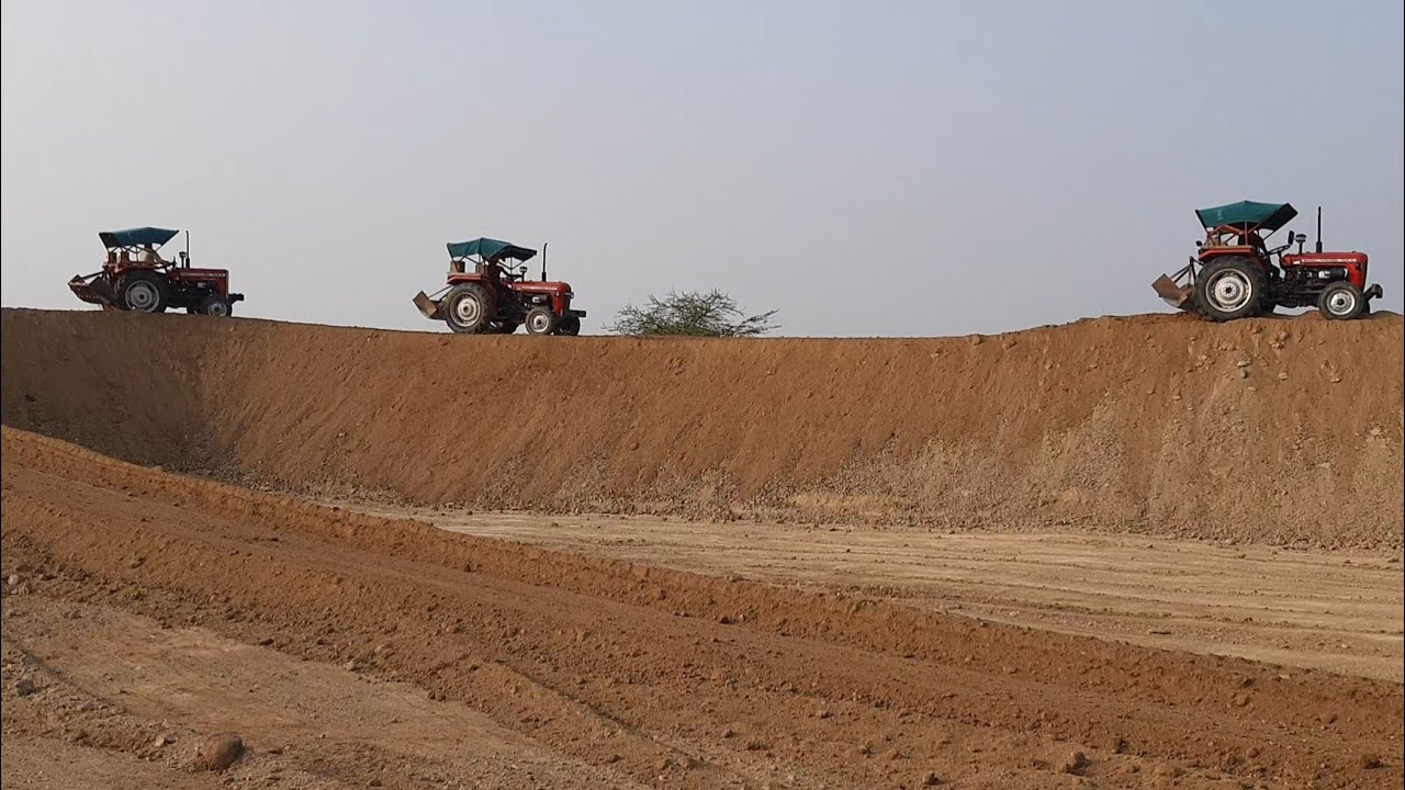 Making a pond by Massey Ferguson tractor @TAFECorporate #oldtractor #funnytractor