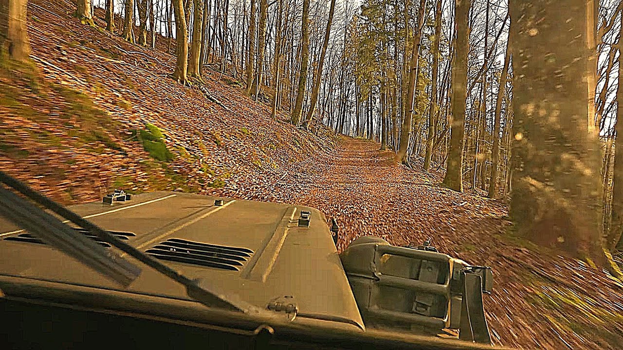 DKW Munga -- POV Fahren im Wald/ Straße -- Wackelfrei -- 4K HDR