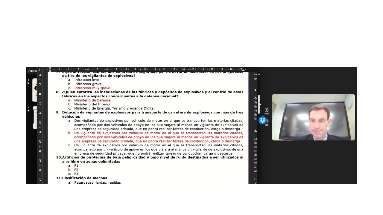 video corrección y estrategia test 5 vigilante de explosivos