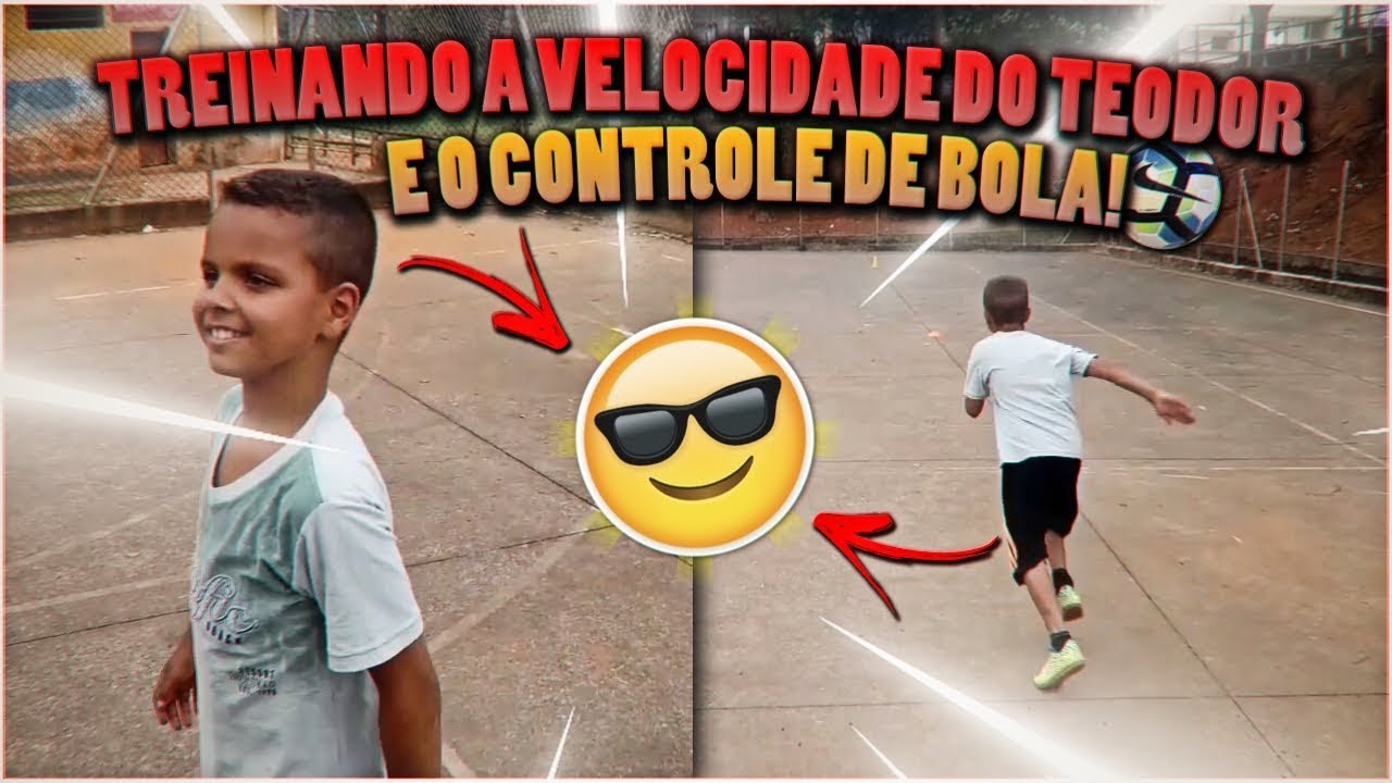 TREINANDO A VELOCIDADE DO TEODOR E O CONTROLE DE BOLA⚽