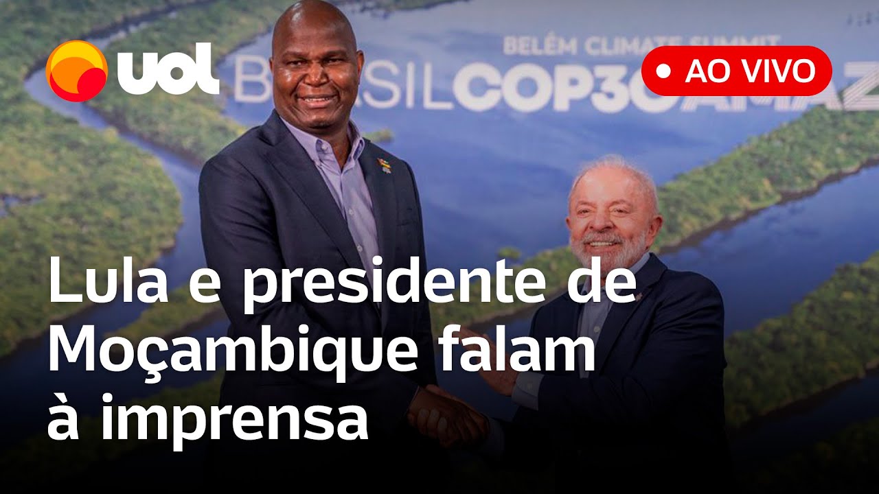 Lula e presidente de Moçambique, Daniel Chapo, falam ao vivo em coletiva de imprensa; assista