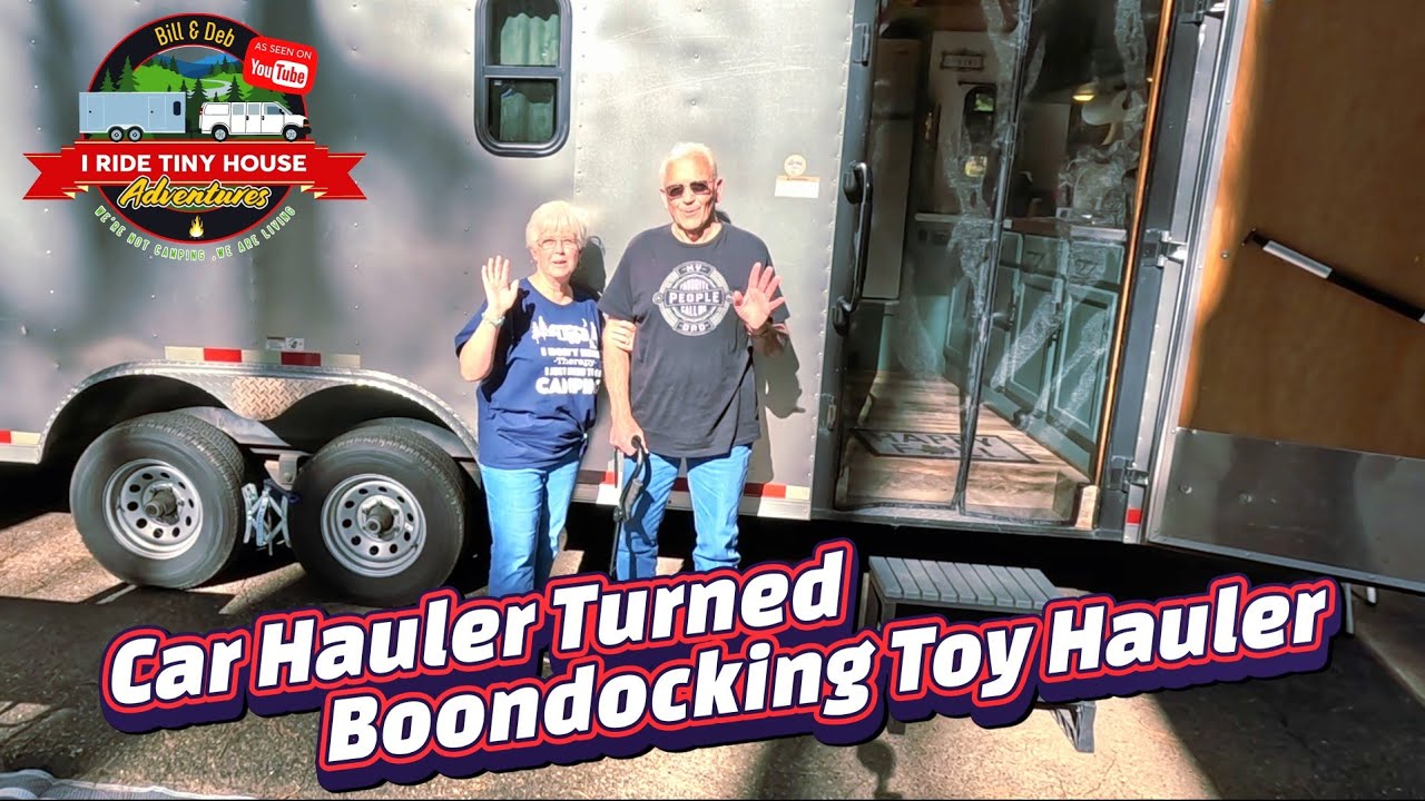 Former Car Hauler To Boondocking Cargo Trailer Conversion Toy Hauler.