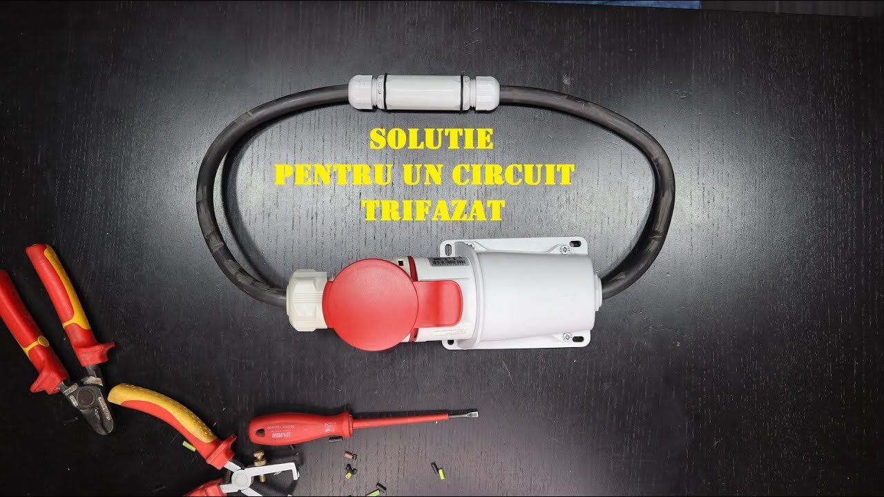 #Electrician - Conectare priza si fisa trifazica - Mufare cablu trifazat pentru exterior