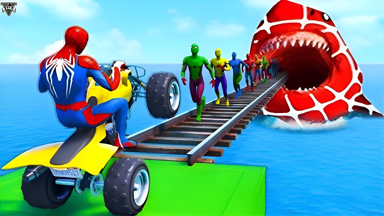 Spider-Man Rescueالرجل العنكبوت انقاذ باتمان batman vs iron man vs venom funny Game GTA 5 superhero