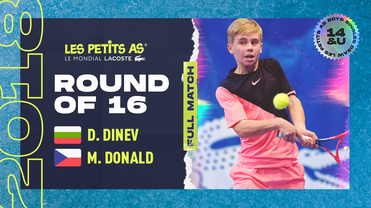 Les Petits As 2018 | Boys Round of 16 | Dinko Dinev vs. Matthew Donald