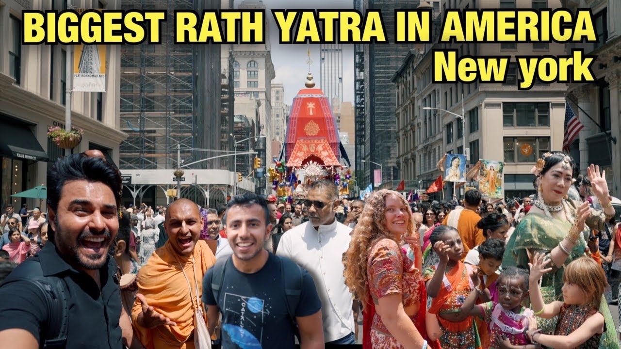RATHA YATRA IN NEW YORK, AMERICA 2023 | Biggest Ratha Yatra In The World | Singh In USA | Hindi Vlog