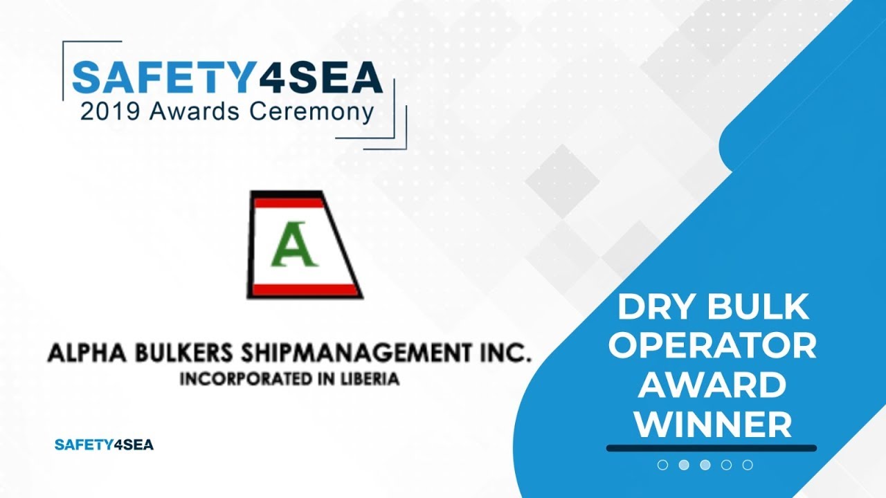 Alpha Bulkers Shipmanagement Inc. receives SAFETY4SEA Dry Bulk Operator Award