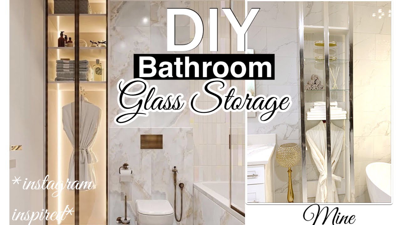 NEW DIY BATHROOM Glass STORAGE *INSTAGRAM INSPIRED*