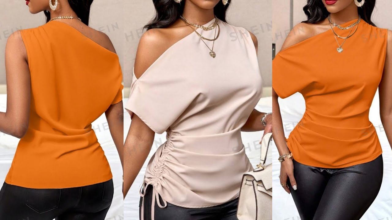 How to Make an Asymmetric Neck Drawstring Side Blouse with Kimono Sleeve