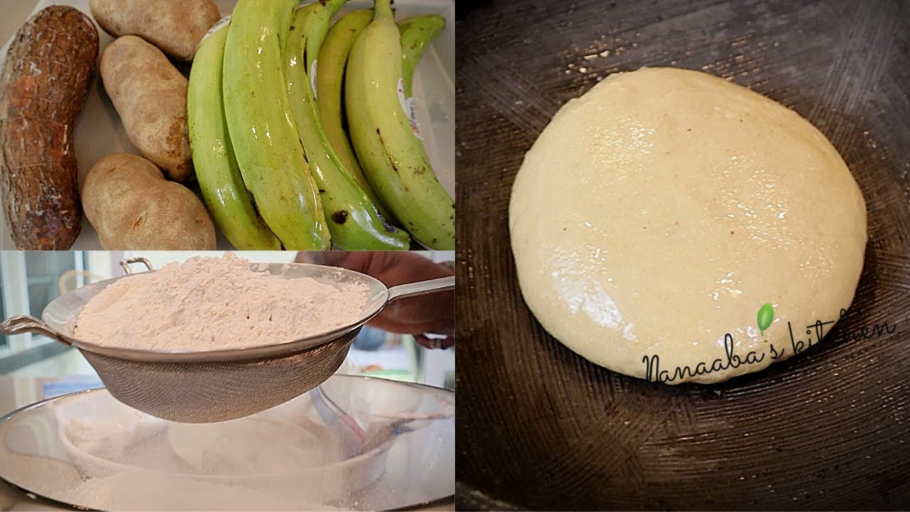 How to make fresh Homemade Plantain and Cassava FUFU Powder/ Flour