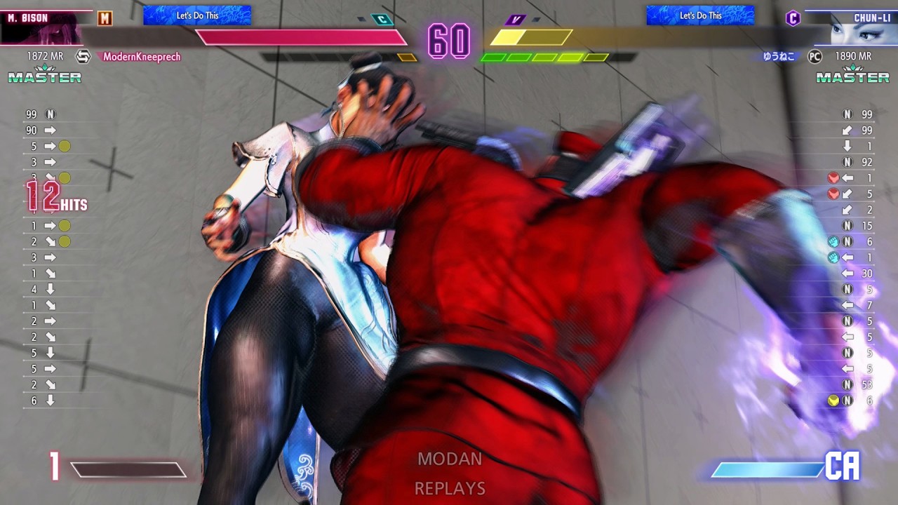 SF6 Modern M Bison 1800MR+ replays (ModernKneeprech)