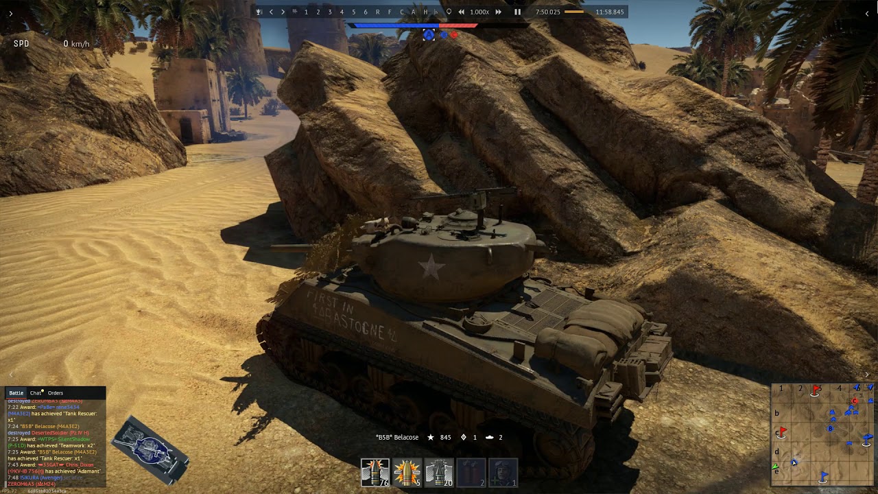 75mm Jumbo Sherman Vs Tiger H1 ( Clip )  War Thunder