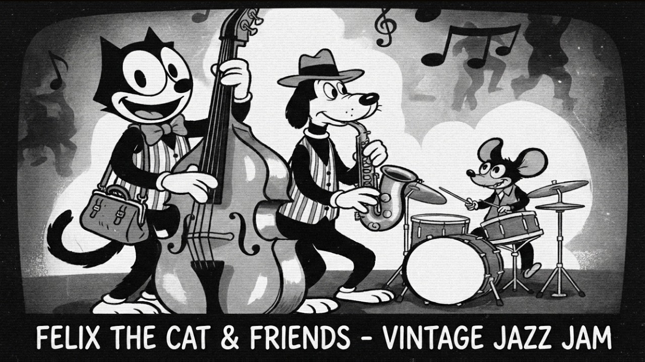 1940s Jazz Swing 🎷 Vintage Cartoon Jazz | Felix the Cat Show
