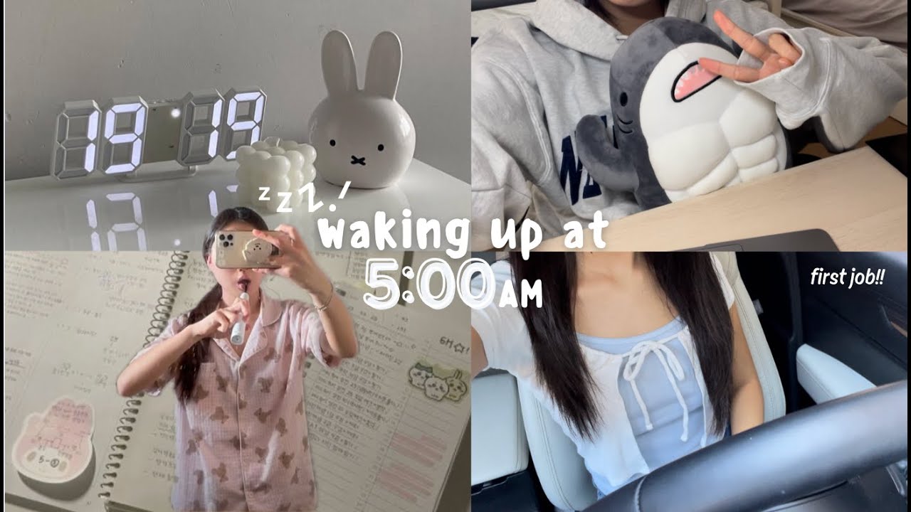 Waking Up at 5AM vlog 📚: productive days, night routine, first job, cleaning my room, food | ep 3
