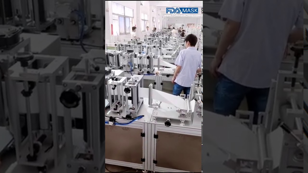 Maskenmaschine auf Lager Inbetriebnahme Video Massenmasken Produktionsanlagen