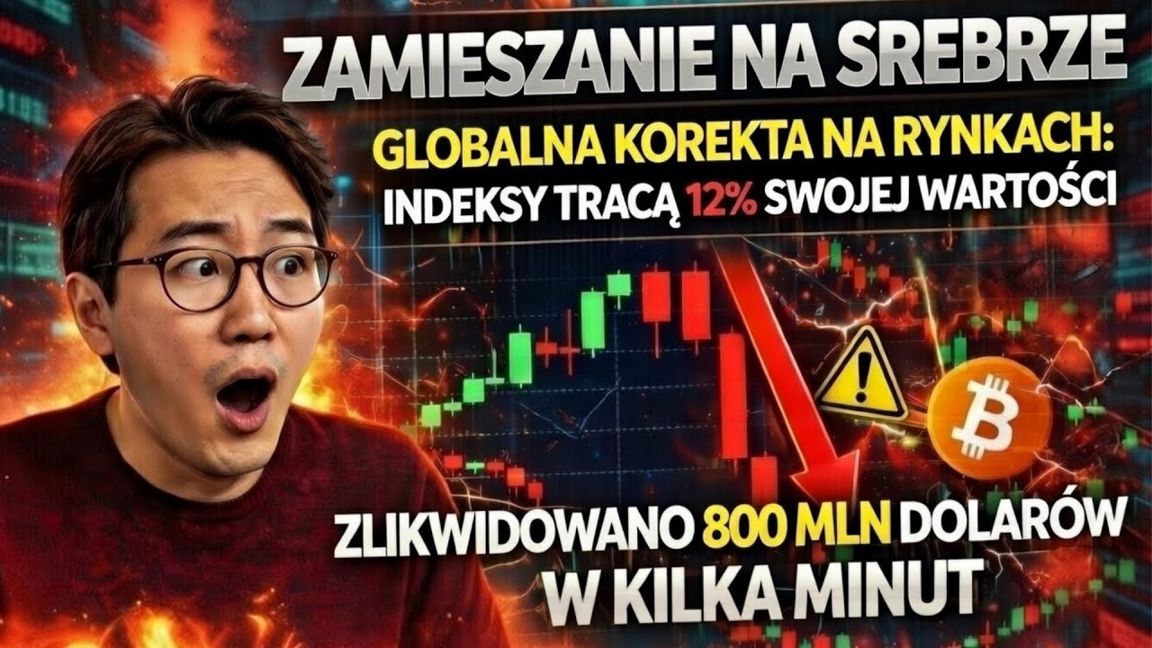 SREBRO -12% | Globalny krach rynków — $800 mln w MINUTACH