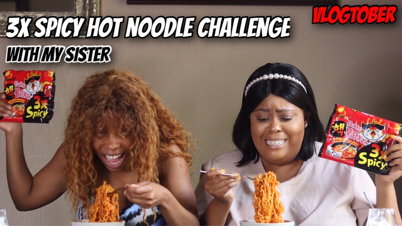 VLOGTOBER | 3X Spicy Hot Noodle Challenge ft. Zaza