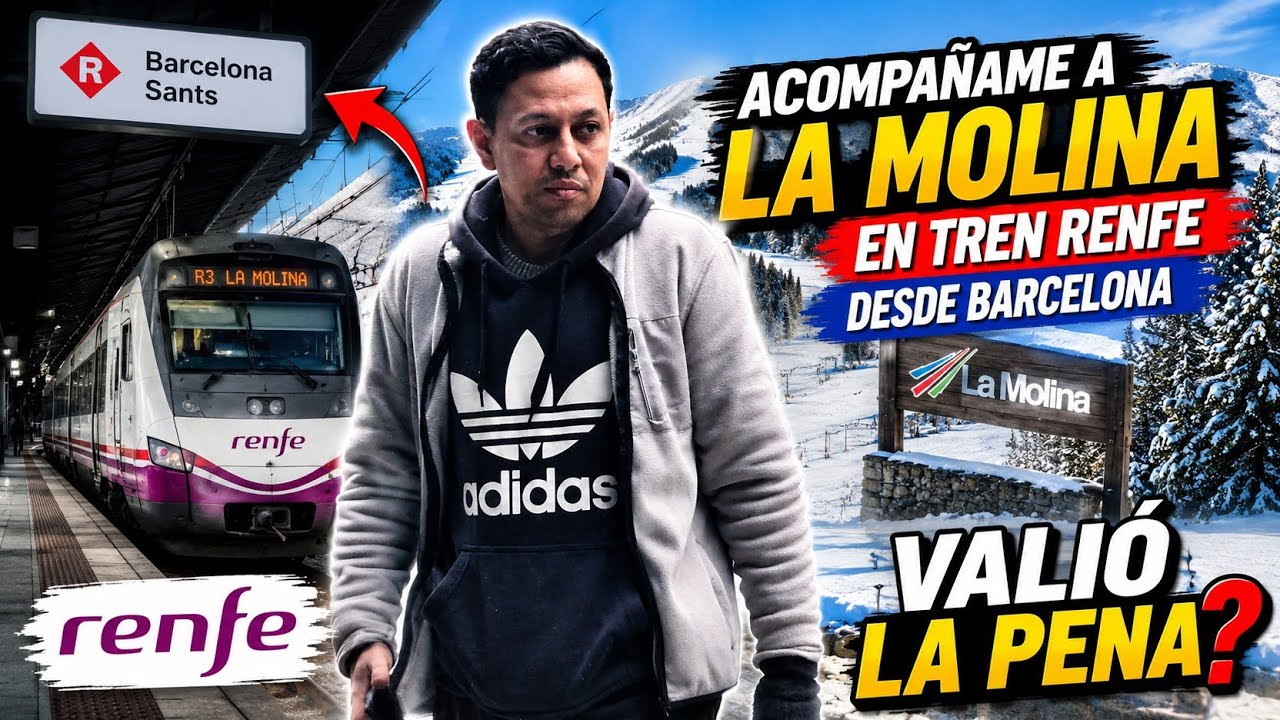La Molina En Tren 🚄 Renfe Desde Barcelona vale la pena? No creerán Lo Que nos Pasó En Una Estación.