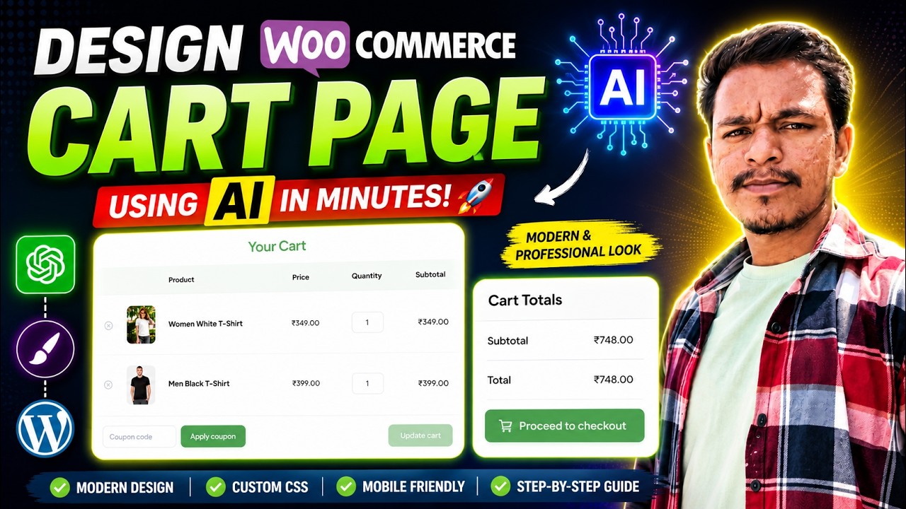 Design WooCommerce Cart Page Using AI in Minutes 🔥 | Step-by-Step Guide | Learn2Smart
