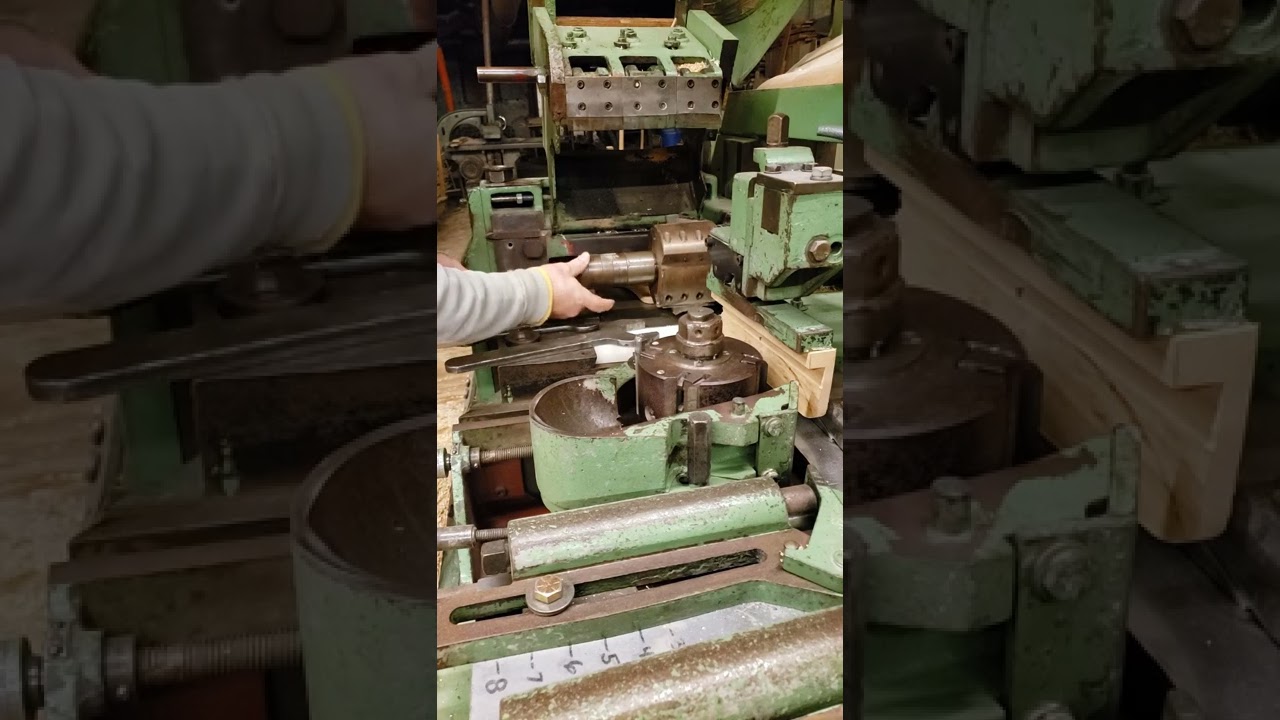 Setting up a wadkin moulder for window casing.