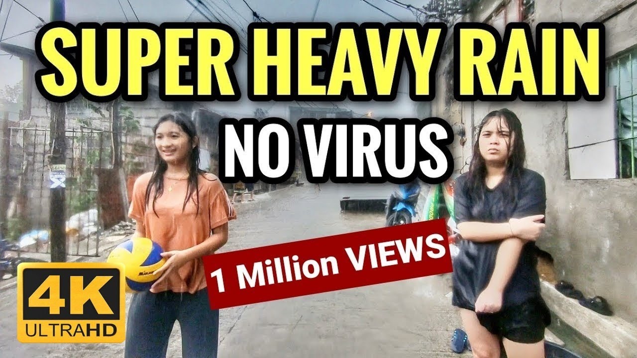 WALKING in SUPER HEAVY RAIN And THUNDERSTORM at Payatas Residence Philippines [4K] 🇵🇭