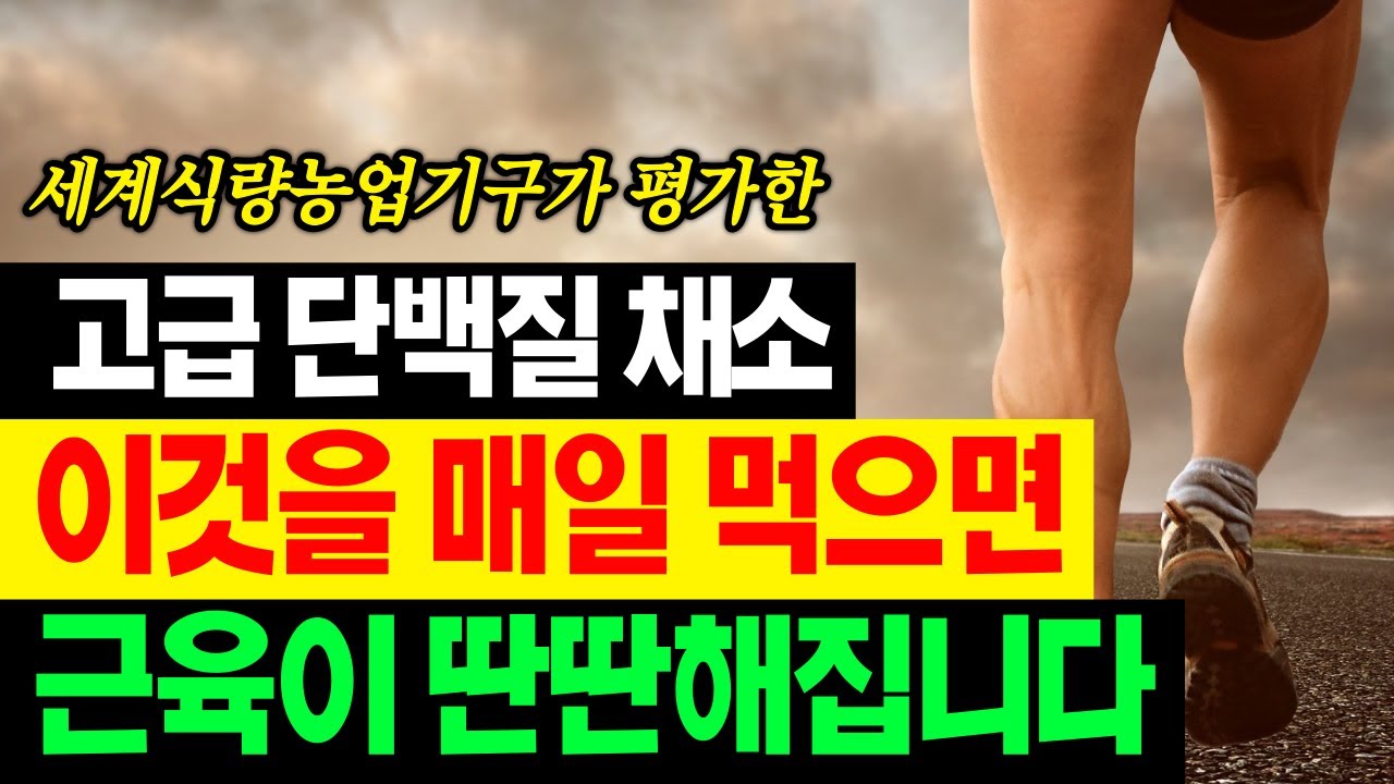 콩보다도 질 좋은 단백질을 갖고 있는 의외의 채소는? 이걸 먹으면 근육이 생성되고 젊어진다고 합니다.