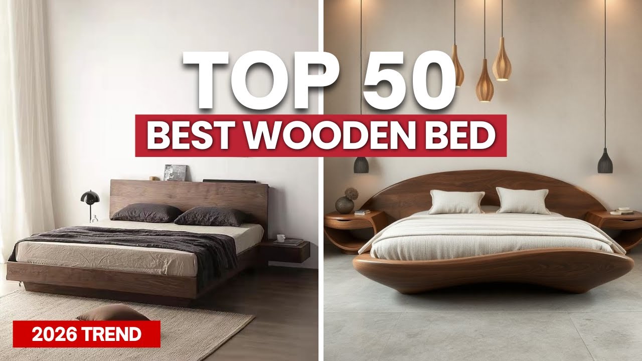 Latest Top 50 Best Wooden Bed Designs 2026 | Simple & Modern Wooden Beds