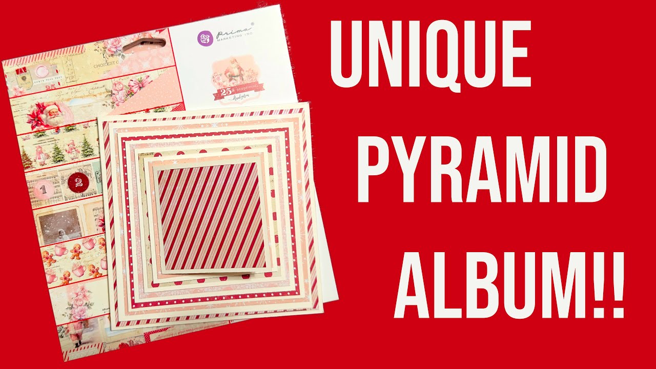 Pyramid Mini Album.  #minialbumtutorial #scrapbooking