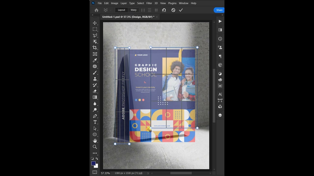 Perspective Warp in photoshop 2024