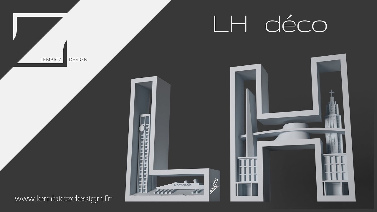 LH  - Le Havre decoratives letters