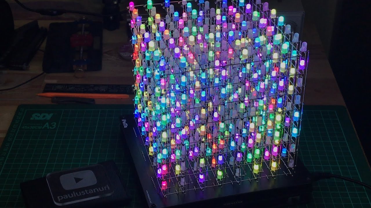 PT#19 RGB LED Cube 8x8x8 Palta Style