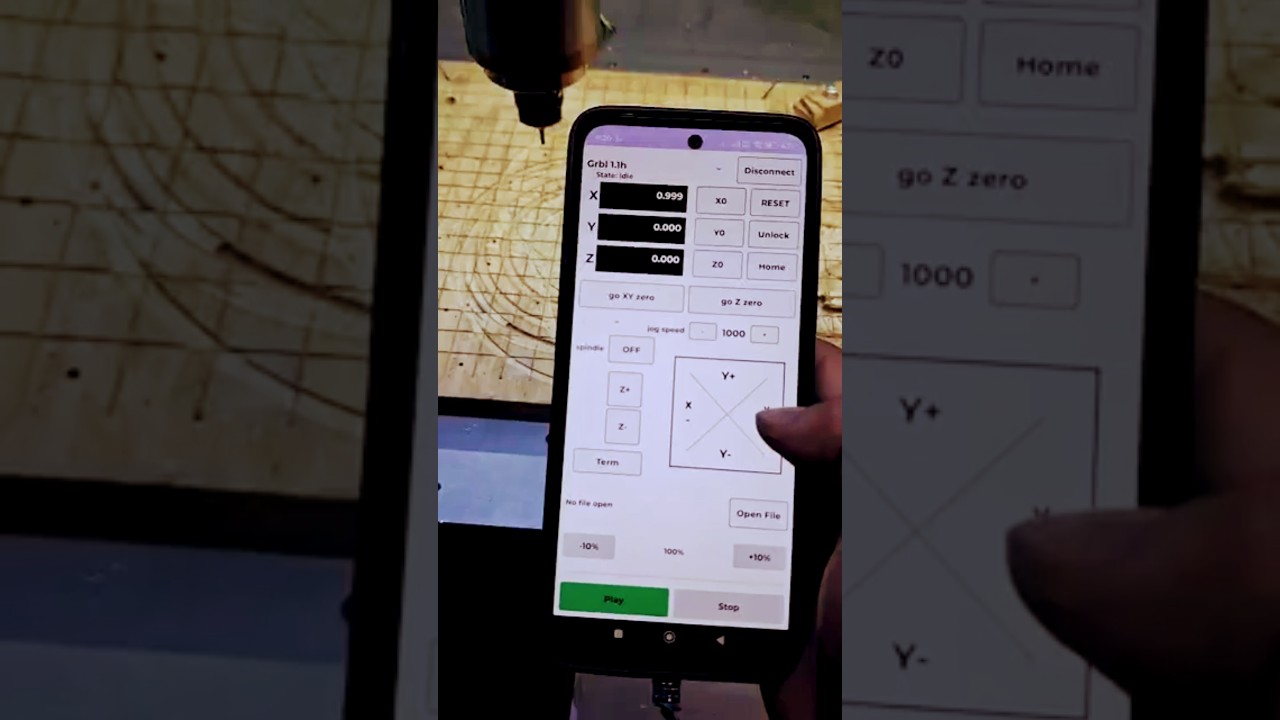 Grbl Cnc Controller android app contoll my cnc