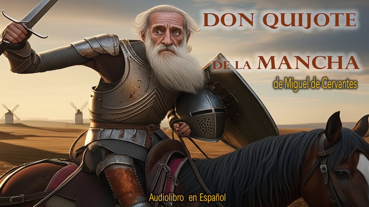 Don Quijote de la Mancha de Miguel de Cervantes. Audiolibro completo narrado con voz real.