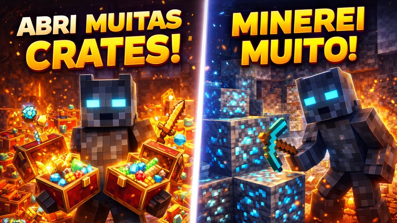 Minecraft: ABRI MUITAS CRATES e MINEREI MUITO no PRISON! 💎🔥