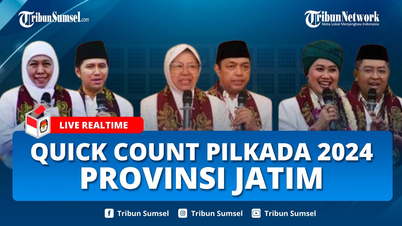 🔴 LIVE - HASIL QUICK COUNT PILKADA JAWA TIMUR 2024, SIAPA UNGGUL ?