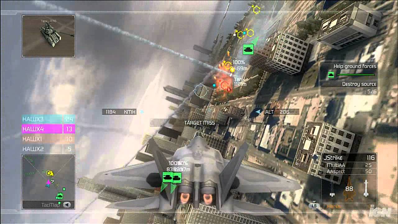 Tom Clancy's HAWX Xbox 360 Gameplay - Chicago Dog Fight