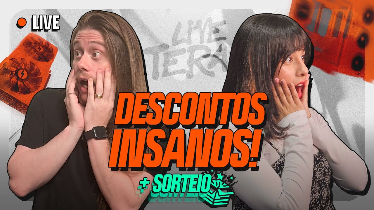 SEGUNDA 14H! PREÇOS BAIXOS EM HARDWARE E PERIFÉRICOS! 🤑 - LIVE DE PROMOÇÃO + SORTEIO