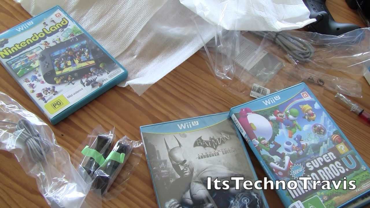 Wii U Deluxe Set Unboxing + Pro Controller and Games