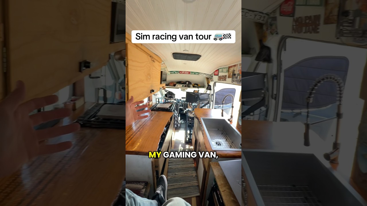 Car enthusiast builds a tiny home #simrig #vanlife