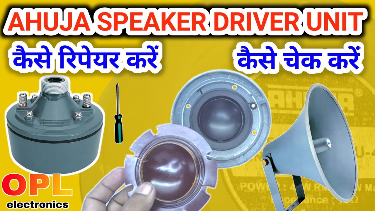 Ahuja speaker driver unit repair, How to install the speaker driver unit's diaphragm
