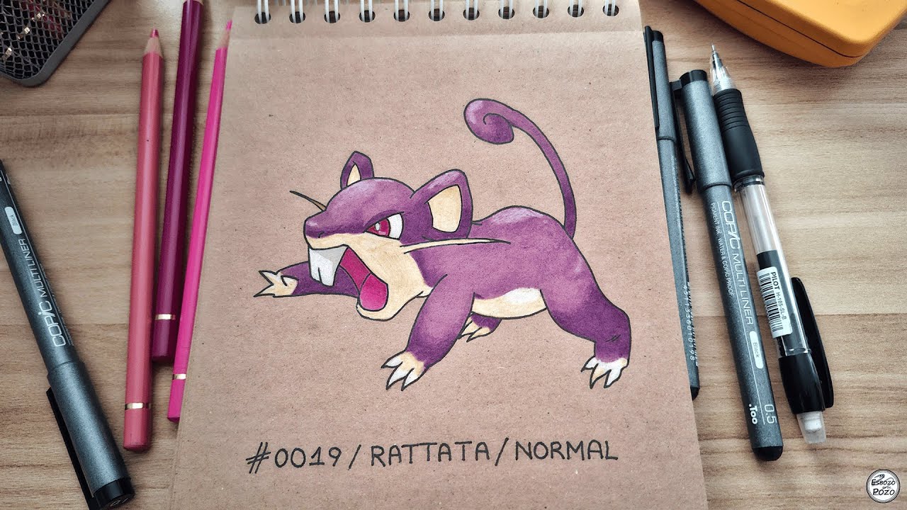 Cómo dibujo a Rattata | Pokémon #0019