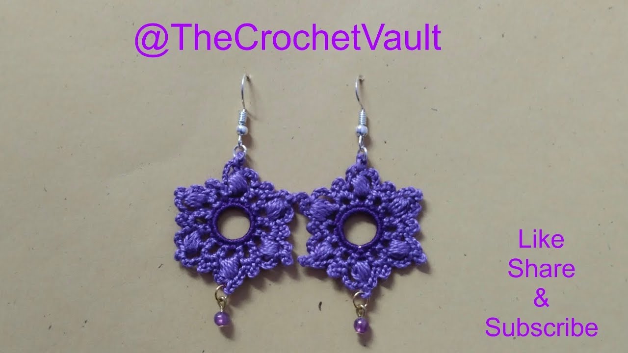 𝐂𝐑𝐎𝐂𝐇𝐄𝐓 𝐄𝐀𝐑𝐑𝐈𝐍𝐆𝐒 | 𝐄𝐀𝐒𝐘 𝐓𝐎 𝐌𝐀𝐊𝐄 #crochetearrings #stylishearrings #crochetvault #trending #earrings 