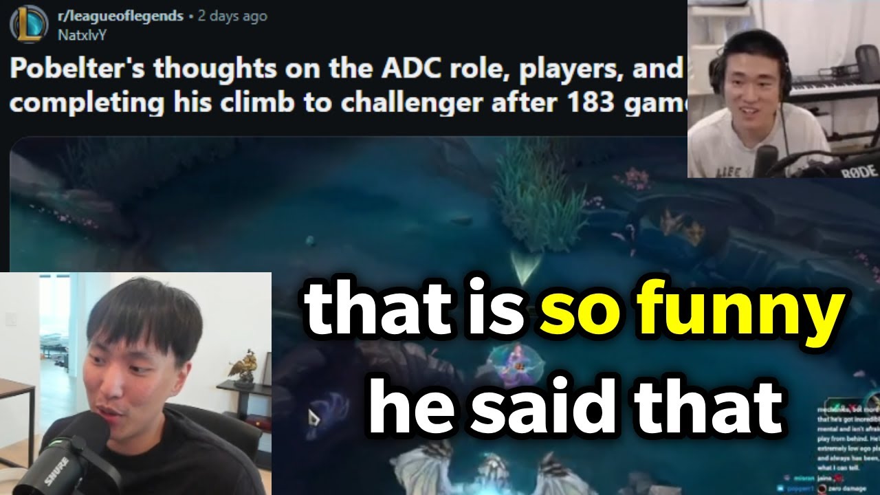 Doublelift Reacts to Pobelter's Thoughts on ADC After Hitting Challenger