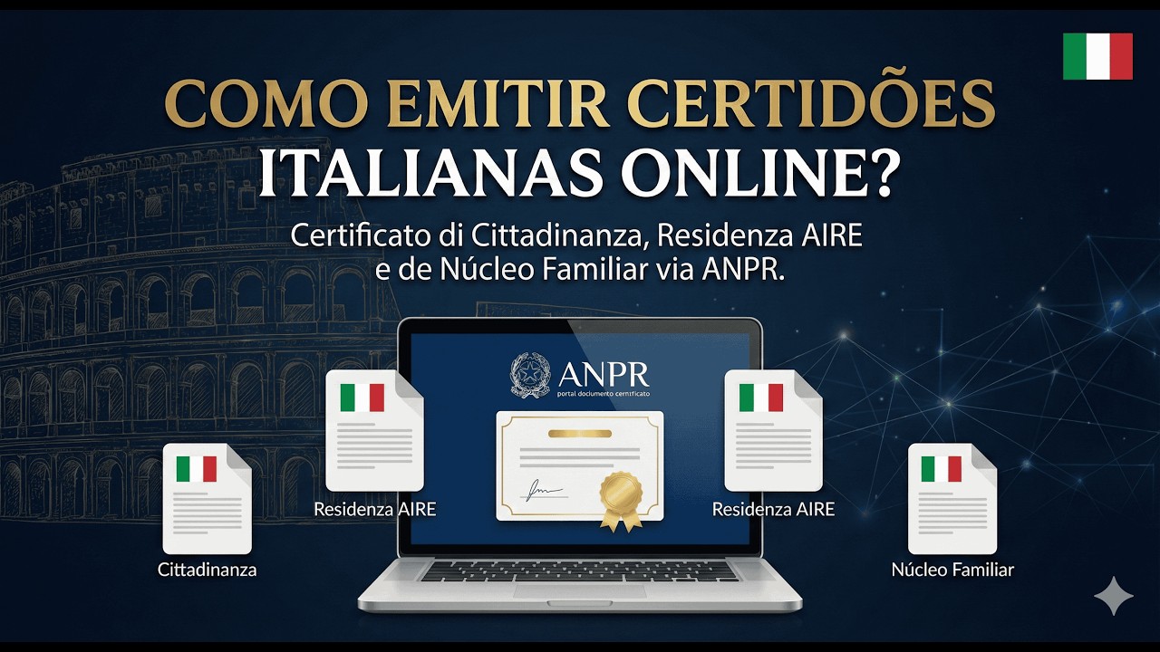 Como emitir certidões italianas online? Certificato di Cittadinanza, Residenza AIRE e outras